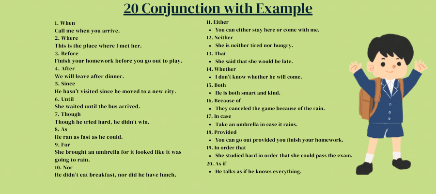 20 Examples of Conjunction in a Sentence
