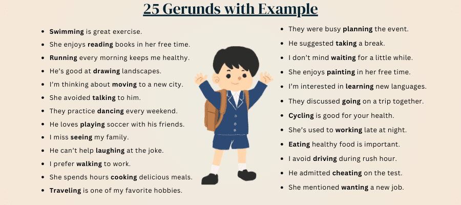 25 Gerund with examples