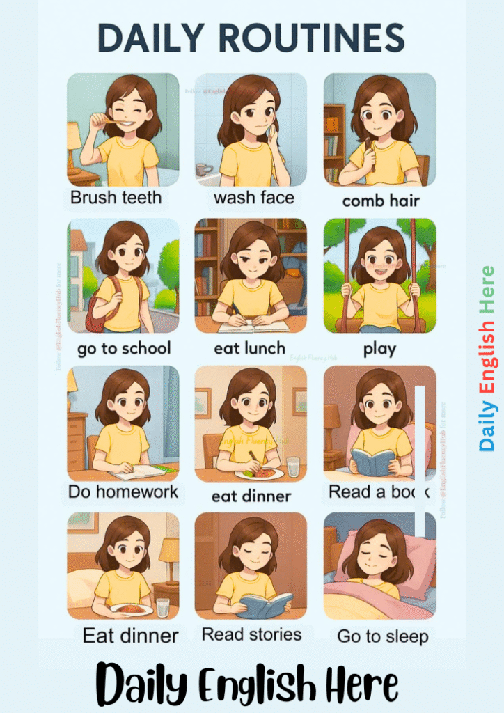 Daily Routines Flashcards Kids Learn Best 1 21 2