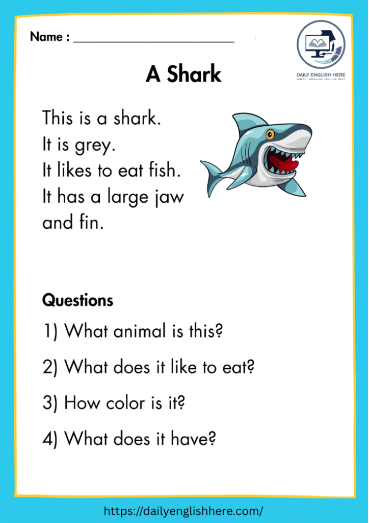 Shark Reading Adventure for Brave First Graders 1 29 2