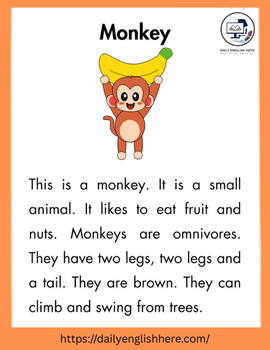 Playful Monkey Reading Passage Young Learners Love 1 41